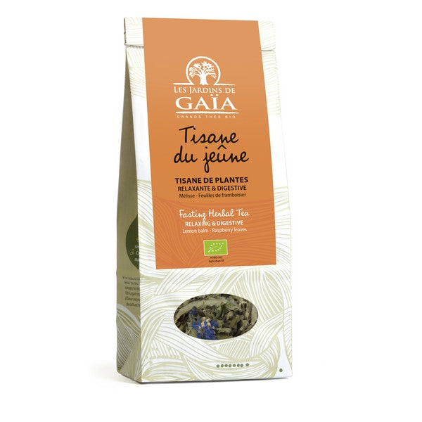 Jardins De Gaïa -- Tisane de plantes bio jeûne (mélisse feuilles de framboisier) - 50 g