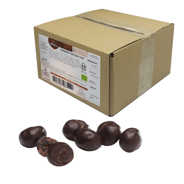 Belledonne -- Cranberries chocolat noir 57% bio - vrac 2 kg