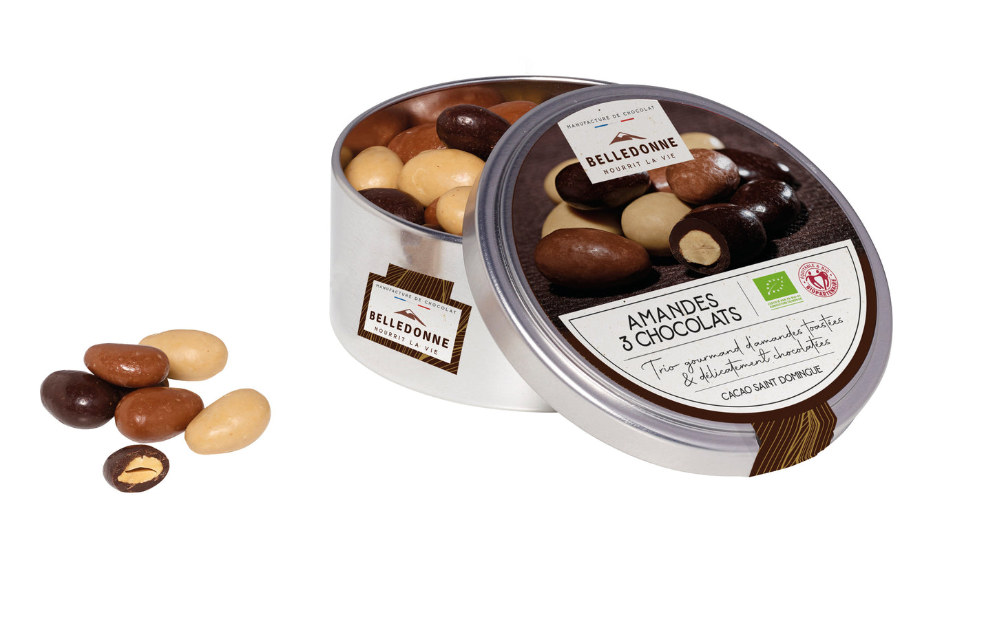 Belledonne -- Amandes 3 chocolats bio